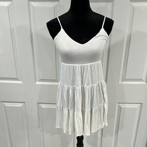 MANDEE White Tiered Women's mini dress. Size XS
